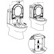 Elvit Βεργίνα D-Shape 0338 Καπάκι Λεκάνης Slim Soft Close Πλαστικό 40.5-44.5x35.6cm Λευκό