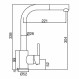 Imex Moscu GCE006/AC Ψηλή Μπαταρία Κουζίνας Πάγκου Ανοξείδωτη Ασημί