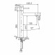 Imex Moscu BDK034-3 Αναμεικτική Μπαταρία Νιπτήρα Ψηλή Inox Ασημί