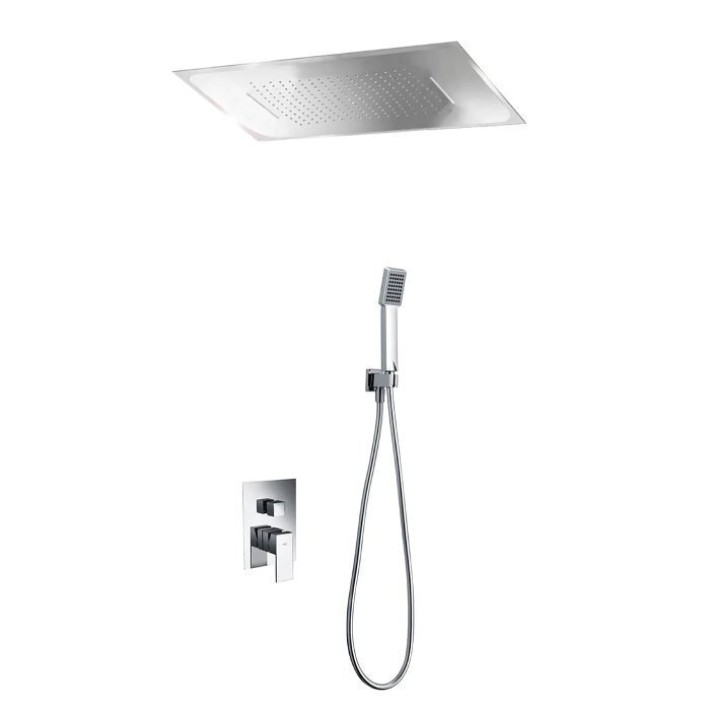 Imex Sumatra GTS019/P Σετ Μίκτης, Τηλέφωνο & Κεφαλή Ντουζ Εντοιχισμού Ντουζιέρας 4 Εξόδων Χρώμιο