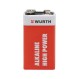 Würth 0827115 Μπαταρία Αλκαλική High Power 9 Volt