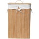 Καλάθι Απλύτων Bamboo Πτυσσόμενο  40x30x60 cm Καφέ Λευκό 8427
