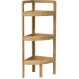 Γωνιακή Ραφιέρα Bamboo με 3 Ράφια Αποθήκευσης 29x29x85 εκ.