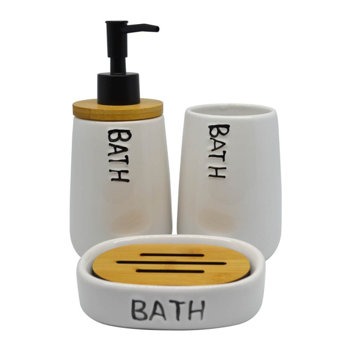 ΠΟΤΗΡΟΘΗΚΗ ΚΕΡΑΜΙΚΗ ΑΣΠΡΗ BATH 8,5x8,5x12εκ.ANKOR