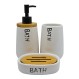ΠΟΤΗΡΟΘΗΚΗ ΚΕΡΑΜΙΚΗ ΑΣΠΡΗ BATH 8,5x8,5x12εκ.ANKOR