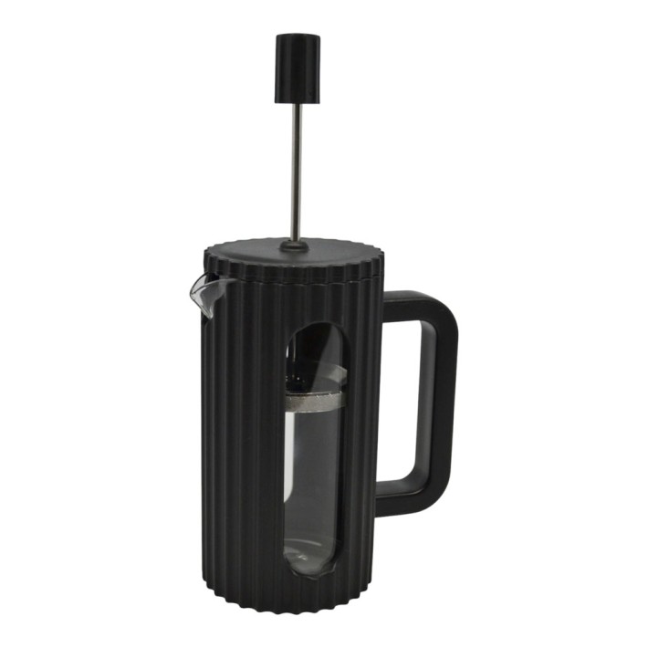 ΚΑΦΕΤΙΕΡΑ ΓΑΛΛΙΚΟΥ ΜΕ ΠΡΕΣΑ 600ML ΒΟΡΙΟΠΥΡΙΤΙΚΟ ΓΥΑΛΙ ΜΕ ΜΑΥΡΟ PP ΠΕΡΙΒΛΗΜΑ ANKOR
