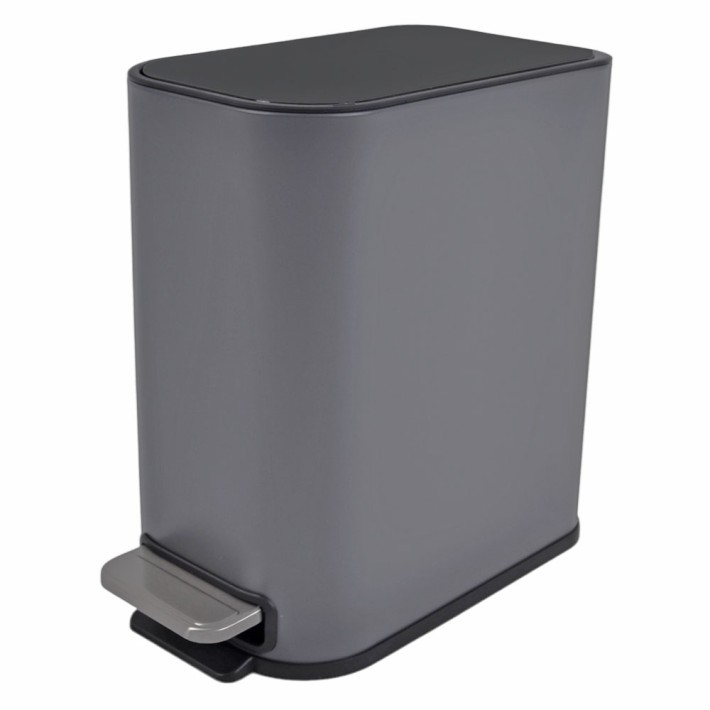 ΚΑΛΑΘΙ ΜΠΑΝΙΟΥ BELLO 5lt SOFT CLOSE SLIM  ΜΕΤΑΛΛΙΚΟ ΓΚΡΙ ΜΑΤ ANKOR