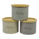 ΣΕΤ 3 ΜΕΤΑΛΛΙΚΑ ΒΑΖΑ ΣΕ ΜΠΕΖ TAUPE ΚΑΙ ΛΑΔΙ ΧΡΩΜΑ ΜΕ ΞΥΛΙΝΟ ΚΑΠΑΚΙ Kitchen12x12x8,8-27,5εκ. ANKOR