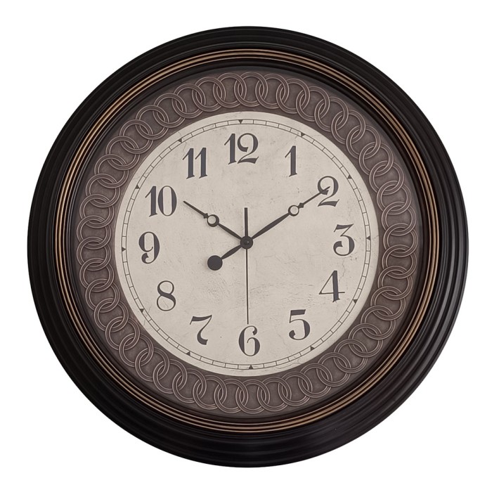 ΡΟΛΟΙ ΤΟΙΧΟΥ ΠΛΑΣΤΙΚΟ ΣΕ ΜΑΥΡΟ VINTAGE ΧΡΩΜΑ 55,8x55,8x5,2εκ.ANKOR