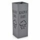 ΟΜΠΡΕΛΟΘΗΚΗ ΜΕΤΑΛΛΙΚΗ ΓΚΡΙ ΜΑΤ ΜΕ ΣΧΕΔΙΟ RAINY DAY 15,5x15,5x48,5εκ. ANKOR