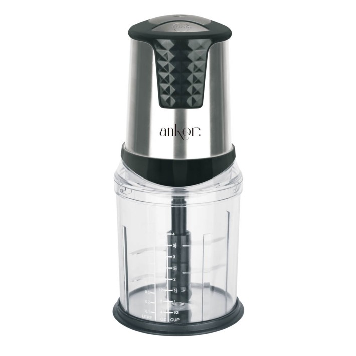 ΠΟΛΥΚΟΦΤΗΣ ANKOR ΜΕ ΤΡΙΠΛΗ ΛΕΠΙΔΑ 550W ΔΟΧΕΙΟ 1,0lt INOX ΜΑΥΡΟ ANKOR