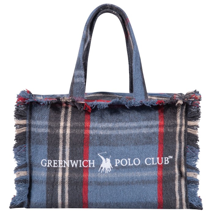 GREENWICH POLO CLUB ΡΙΧΤΑΡΙ 130X170 ΜΕ ΤΣΑΝΤΑ ΜΙΚΡΗ ESSENTIAL 2530 BLUE, RED