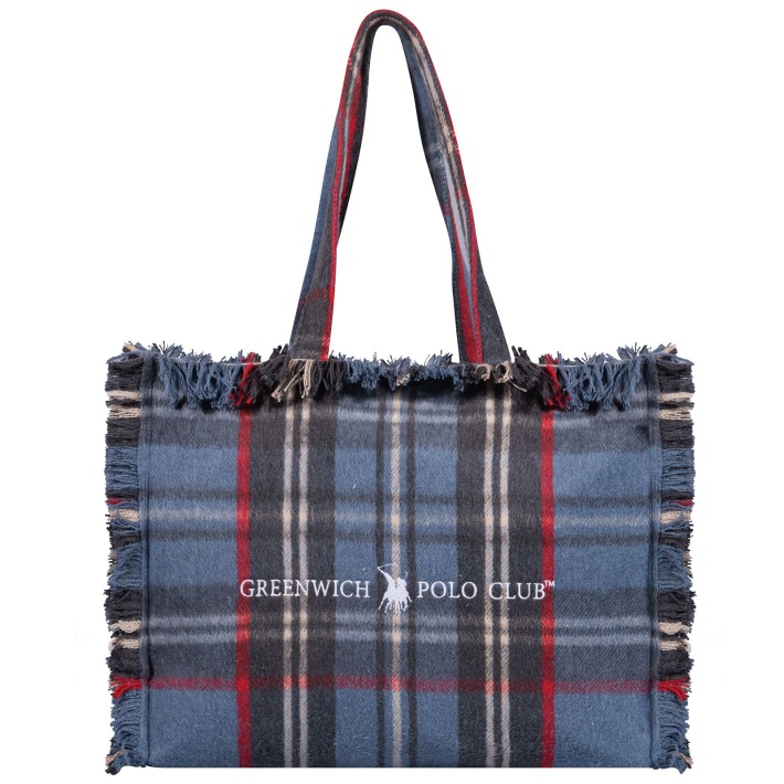 GREENWICH POLO CLUB ΡΙΧΤΑΡΙ 130X170 ΜΕ ΤΣΑΝΤΑ ΜΕΓΑΛΗ ESSENTIAL 2530 BLUE, RED