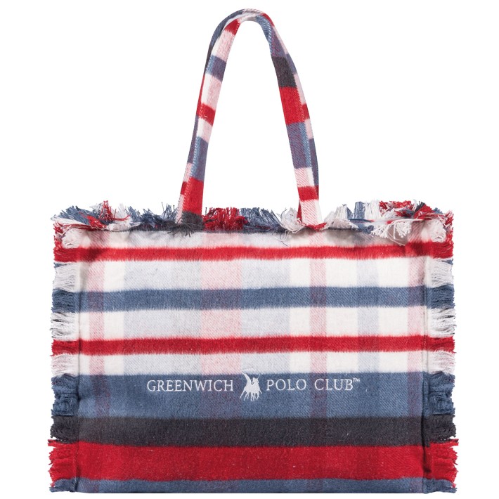 GREENWICH POLO CLUB ΡΙΧΤΑΡΙ 130X170 ΜΕ ΤΣΑΝΤΑ ΜΕΓΑΛΗ ESSENTIAL 2531 BLUE, RED