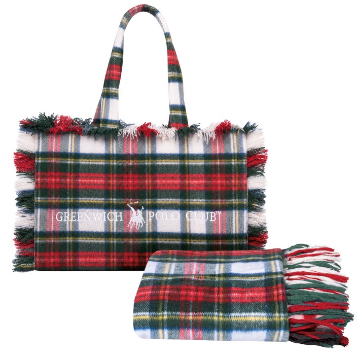 GREENWICH POLO CLUB ΡΙΧΤΑΡΙ 130X170 ΜΕ ΤΣΑΝΤΑ ΜΕΓΑΛΗ ESSENTIAL 2534 GREEN