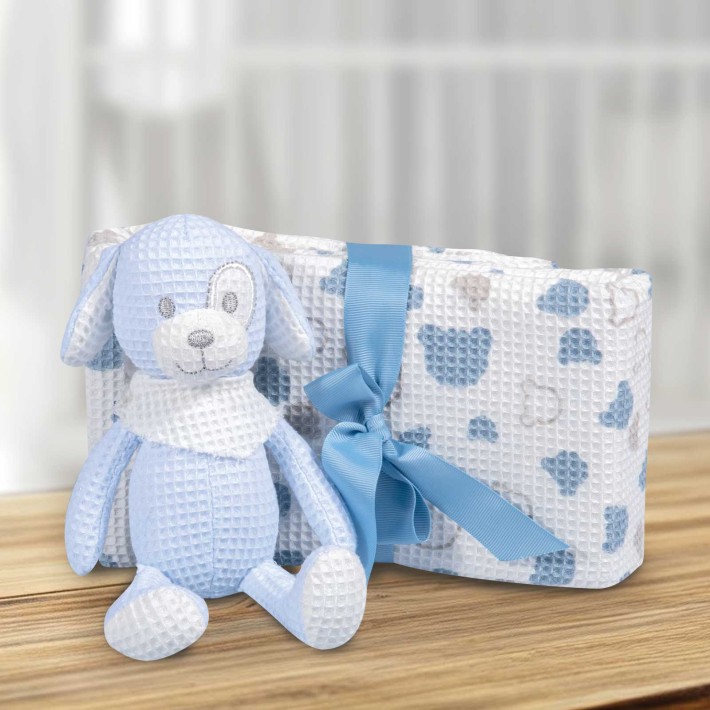 GREENWICH POLO CLUB ΚΟΥΒΕΡΤΑ ΠΙΚΕ 75X100 ΒΑΒΥ ESSENTIAL 8854 BLUE, WHITE