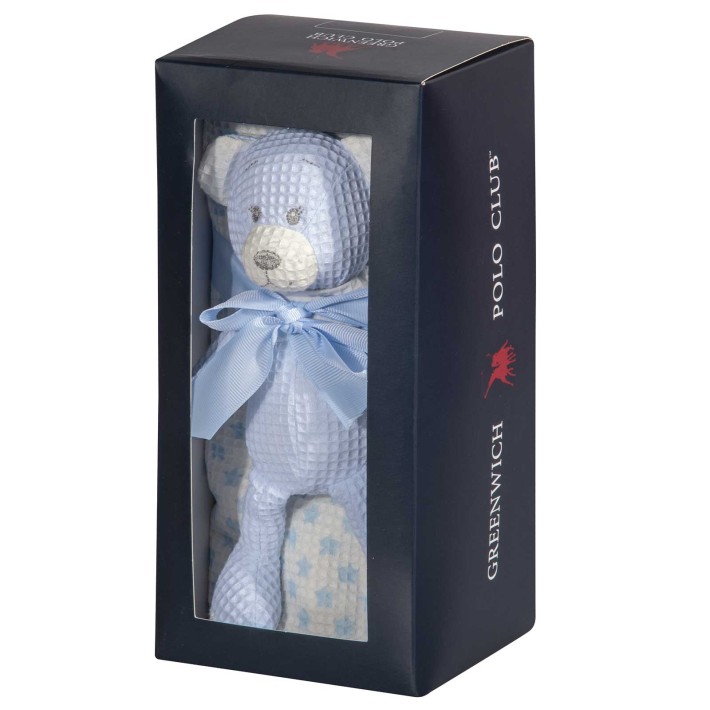 GREENWICH POLO CLUB ΚΟΥΒΕΡΤΑ ΠΙΚΕ 75X100 ΒΑΒΥ ESSENTIAL 8856 BLUE, WHITE