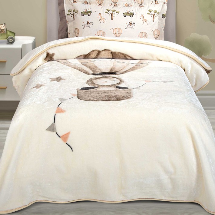 GREENWICH POLO CLUB ΚΟΥΒΕΡΤΑ VELOUR JUNIOR ESSENTIAL 8860 TAUPE