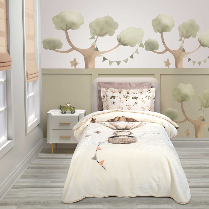 GREENWICH POLO CLUB ΚΟΥΒΕΡΤΑ VELOUR JUNIOR ESSENTIAL 8860 TAUPE