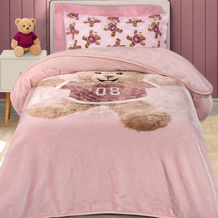 GREENWICH POLO CLUB ΚΟΥΒΕΡΤΑ VELOUR JUNIOR ESSENTIAL 8877 PINK