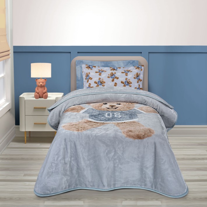 GREENWICH POLO CLUB ΚΟΥΒΕΡΤΑ VELOUR JUNIOR ESSENTIAL 8878 LIGHT BLUE