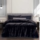 GREENWICH POLO CLUB ΚΟΥΒΕΡΤΑ VELOUR ΥΠΕΡΔΙΠΛH 3440 ΜΑΥΡΟ