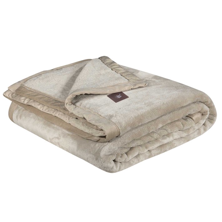 GREENWICH POLO CLUB ΚΟΥΒΕΡΤΑ VELOUR KING ESSENTIAL 3972 TAUPE