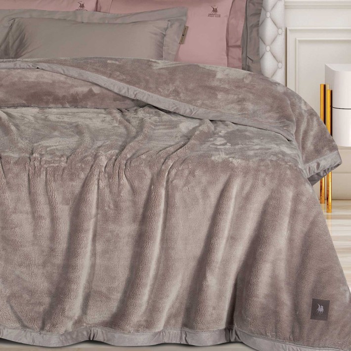 GREENWICH POLO CLUB ΚΟΥΒΕΡΤΑ VELOUR KING ESSENTIAL 3973 DUSTY LILAC