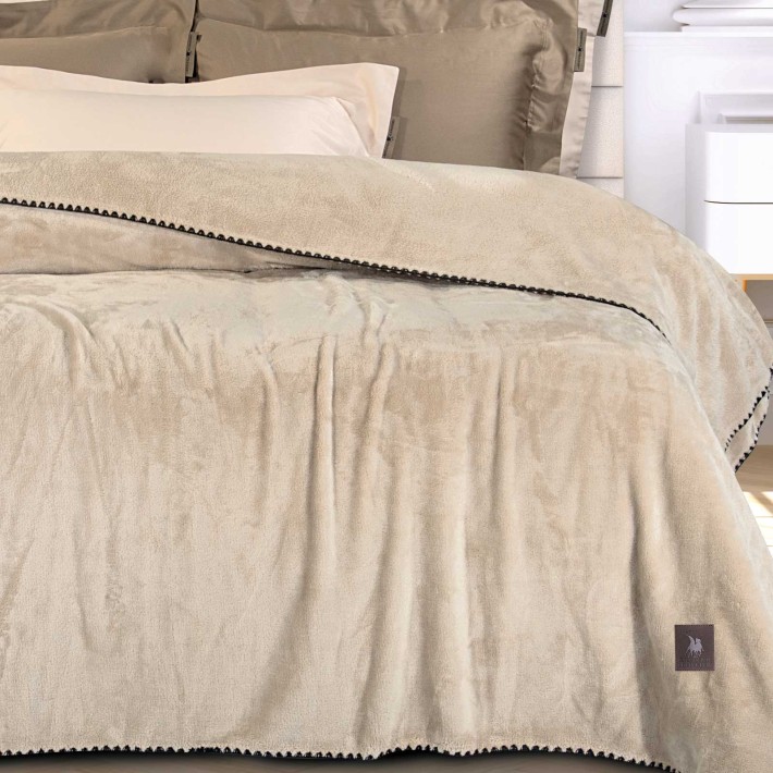 GREENWICH POLO CLUB ΚΟΥΒΕΡΤΑ FLEECE 170X240 ESSENTIAL 4438 BEIGE