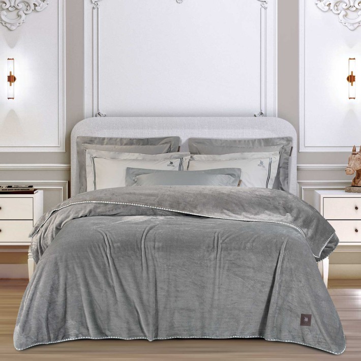 GREENWICH POLO CLUB ΚΟΥΒΕΡΤΑ FLEECE 170X240 ESSENTIAL 4439 GREY