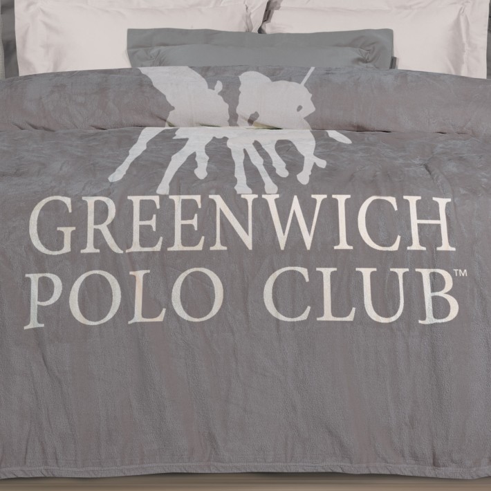 GREENWICH POLO CLUB ΚΟΥΒΕΡΤΑ FLEECE ΥΠΕΡΔΙΠΛH 3489 GREY