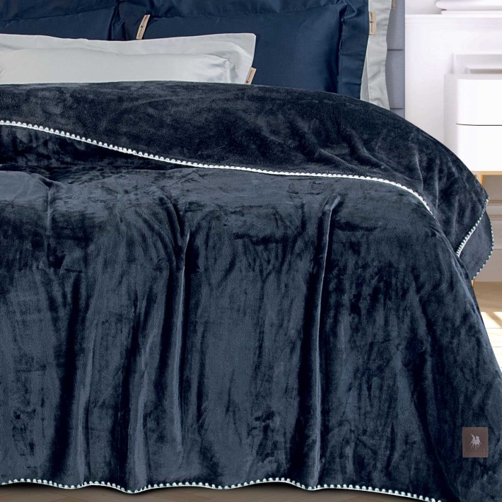 GREENWICH POLO CLUB ΚΟΥΒΕΡΤΑ FLEECE 220X240 ESSENTIAL 4442 ROYAL BLUE