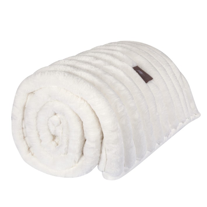 GREENWICH POLO CLUB ΚΟΥΒΕΡΤΑ FAUX FUR ΥΠΕΡΔΙΠΛΗ 3477 ΛΕΥΚΟ