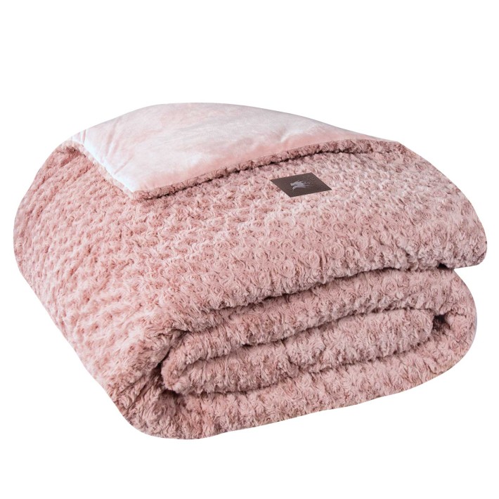 GREENWICH POLO CLUB ΚΟΥΒΕΡΤΟΠΑΠΛΩΜΑ RABBIT FAUX FUR KING ESSENTIAL 3961 NUDE
