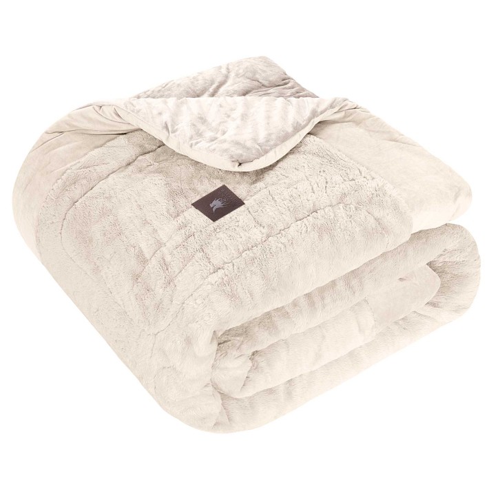 GREENWICH POLO CLUB ΚΟΥΒΕΡΤΟΠΑΠΛΩΜΑ RABBIT FAUX FUR KING PREMIUM 3962 IVORY