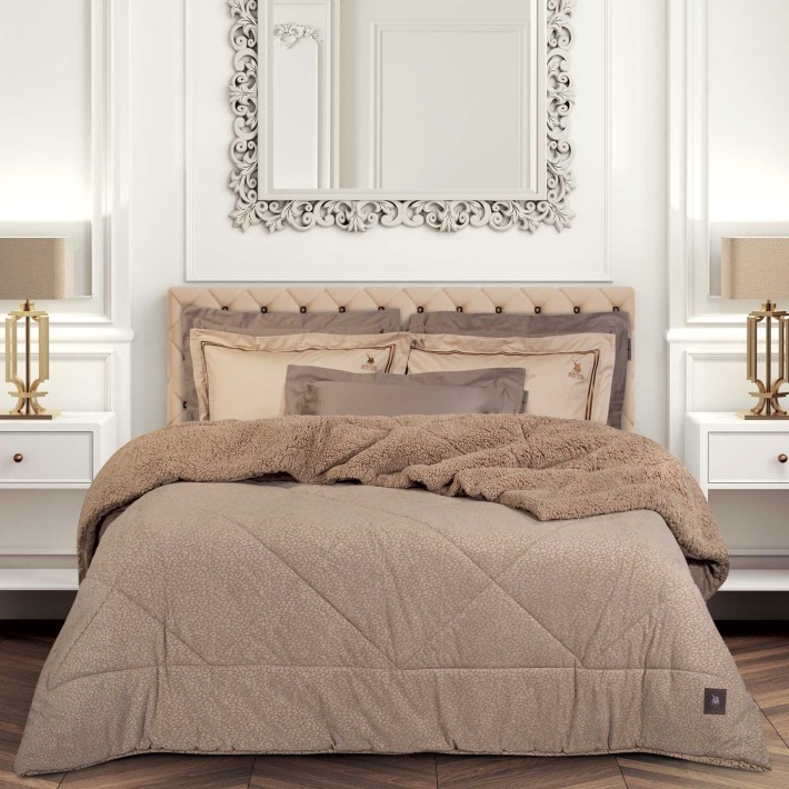 GREENWICH POLO CLUB ΚΟΥΒΕΡΤΟΠΑΠΛΩΜΑ KING SHERPA ESSENTIAL 4437 TAUPE