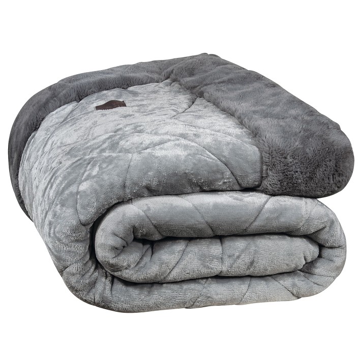 GREENWICH POLO CLUB ΚΟΥΒΕΡΤΟΠΑΠΛΩΜΑ RABBIT FAUX FUR PREMIUM 4460 GREY