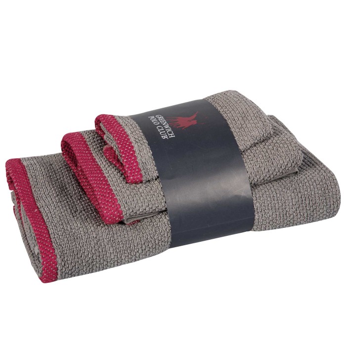 GREENWICH POLO CLUB ΣΕΤ ΠΕΤΣΕΤΕΣ 3 ΤΕΜΑΧΙΩΝ COZY 4102 GREY