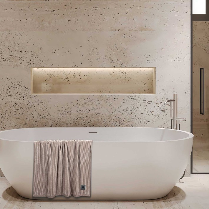 GREENWICH POLO CLUB ΠΕΤΣΕΤΑ ΜΠΑΝΙΟΥ 80Χ150 LOFT 4140 BEIGE, TAUPE