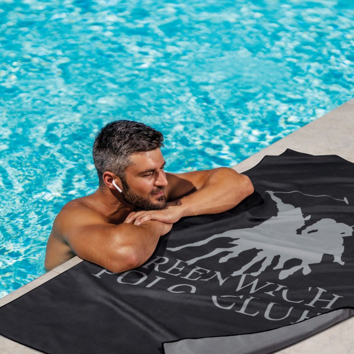 GREENWICH POLO CLUB ΠΕΤΣΕΤΑ ΘΑΛΑΣΣΗΣ 80Χ170 ESSENTIAL 5214 BLACK, GREY