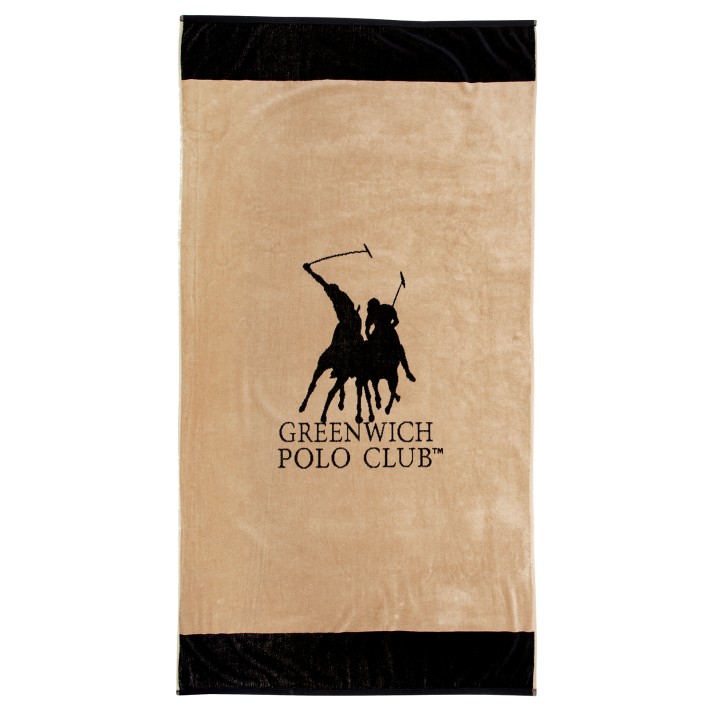 GREENWICH POLO CLUB ΠΕΤΣΕΤΑ ΘΑΛΑΣΣΗΣ 90Χ170 4046 BLACK, TAUPE