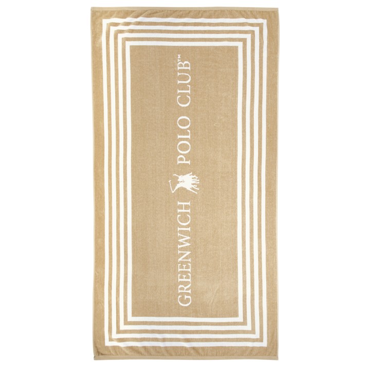 GREENWICH POLO CLUB ΠΕΤΣΕΤΑ ΘΑΛΑΣΣΗΣ 90Χ170 4053 BLACK, TAUPE