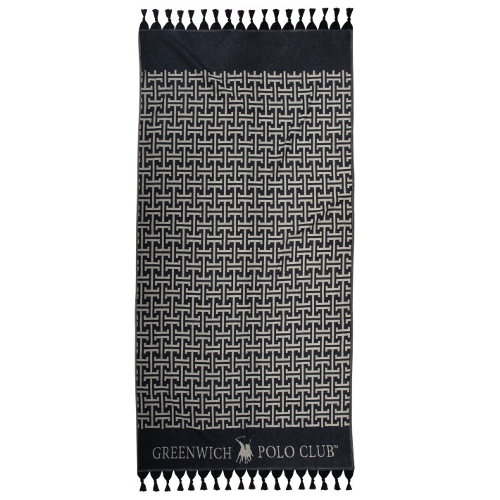 GREENWICH POLO CLUB ΠΕΤΣΕΤΑ-ΠΑΡΕΟ 90Χ170 4056 BLACK, GREY