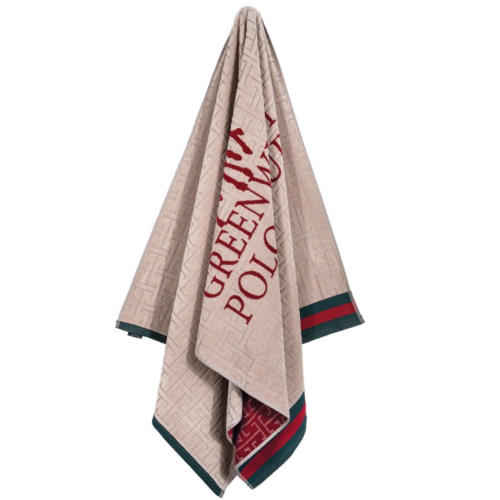 GREENWICH POLO CLUB ΠΕΤΣΕΤΑ ΘΑΛΑΣΣΗΣ 90Χ180 ESSENTIAL 5225 RED, TAUPE