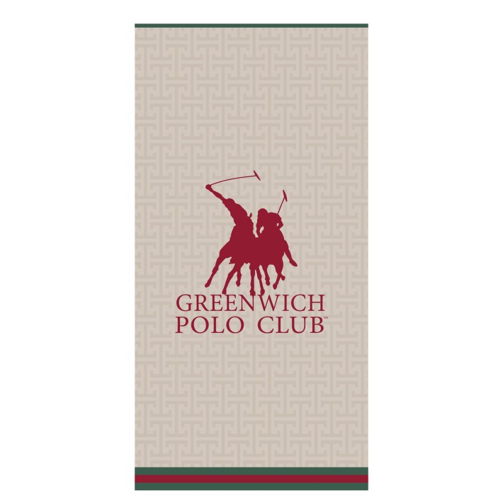GREENWICH POLO CLUB ΠΕΤΣΕΤΑ ΘΑΛΑΣΣΗΣ 90Χ180 ESSENTIAL 5225 RED, TAUPE
