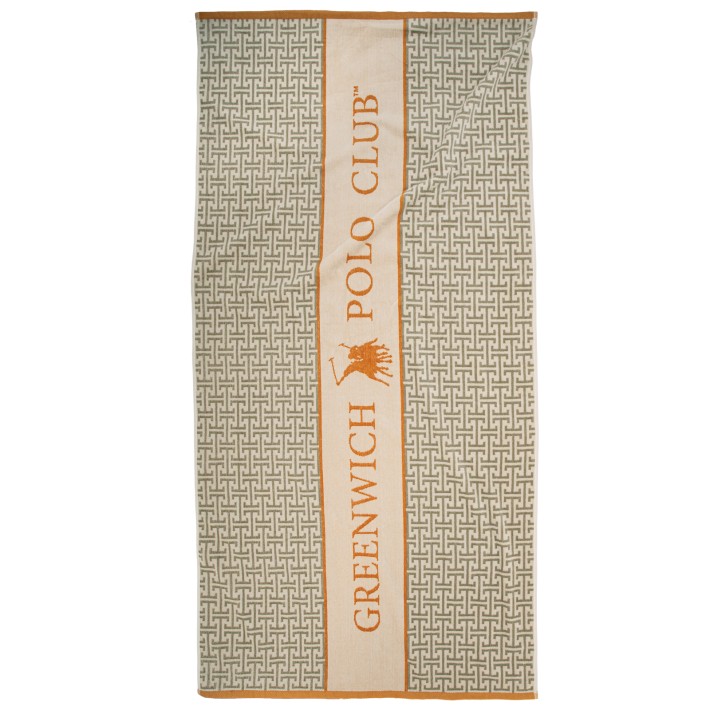 GREENWICH POLO CLUB ΠΕΤΣΕΤΑ ΘΑΛΑΣΣΗΣ 90Χ180 ESSENTIAL 5228 ORANGE, TAUPE