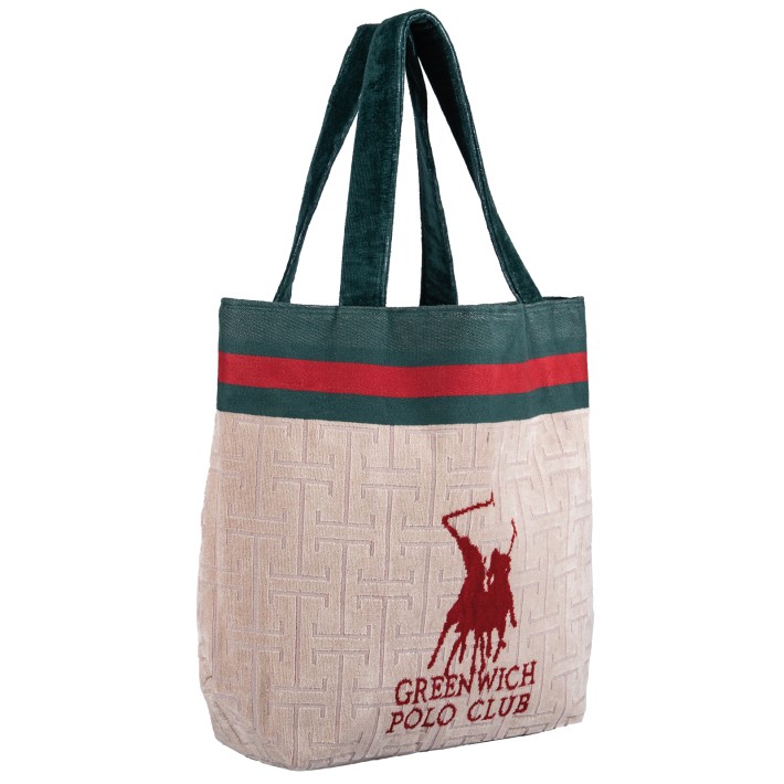 GREENWICH POLO CLUB ΤΣΑΝΤΑ ΘΑΛΑΣΣΗΣ 55Χ40 ESSENTIAL 5225 RED, TAUPE