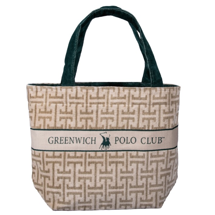 GREENWICH POLO CLUB ΤΣΑΝΤΑ ΘΑΛΑΣΣΗΣ 55Χ40 ESSENTIAL 5229 GREEN, TAUPE