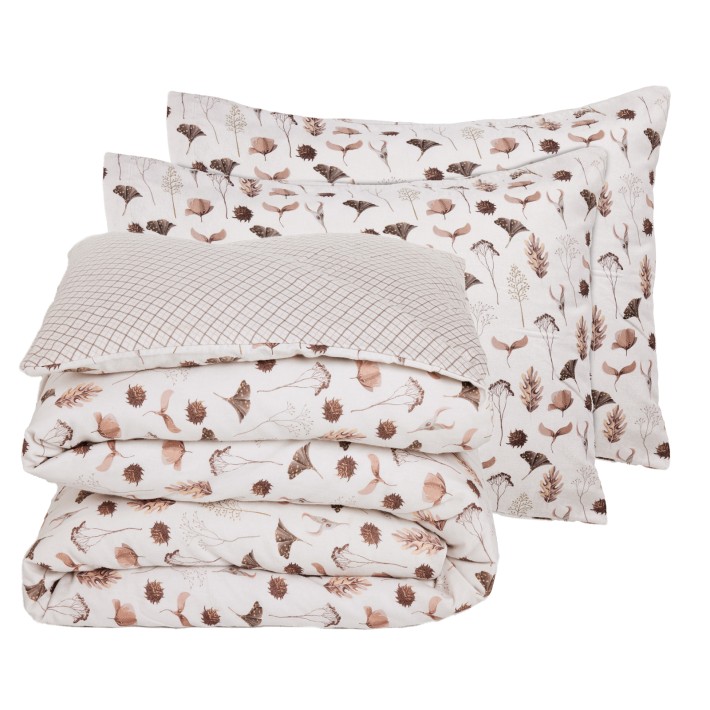 DAS HOME ΣΕΤ ΠΑΠΛΩΜΑΤΟΘΗΚΗ ΜΟΝΗ HAPPY FLANNEL 9681 BEIGE, BROWN