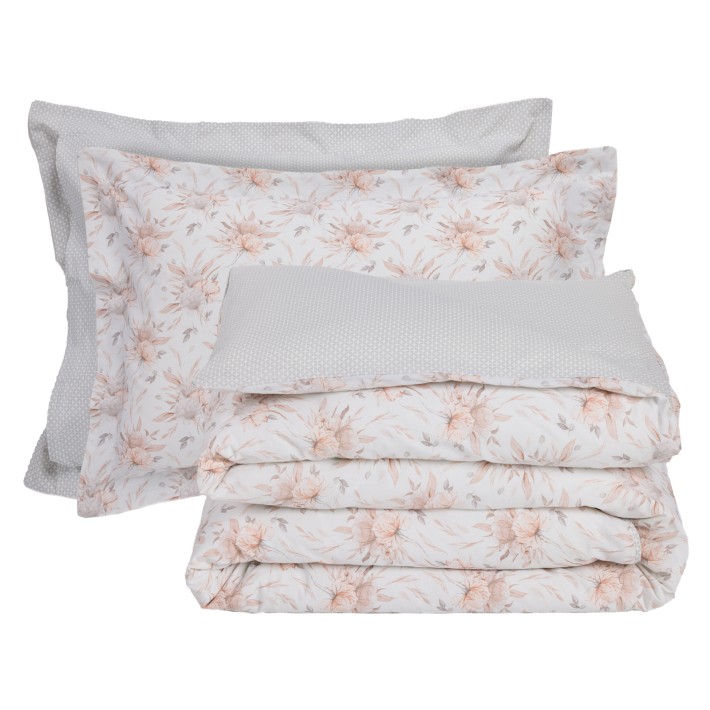 DAS HOME ΣΕΤ ΠΑΠΛΩΜΑΤΟΘΗΚΗ ΥΠΕΡΔΙΠΛΗ DAILY 3181 CREAM, GREY